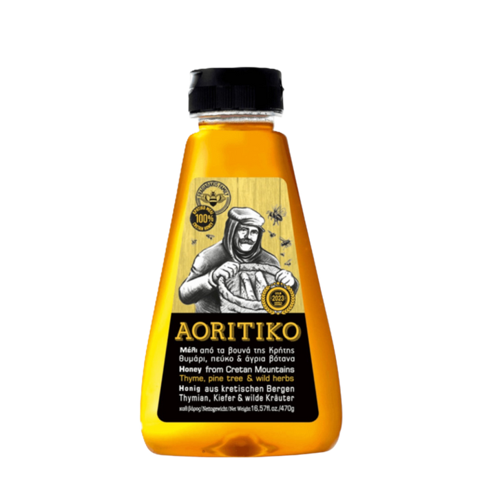 Aoritiko-Cretan Thyme & Pine Honey 1.1lb Squeeze Bottle