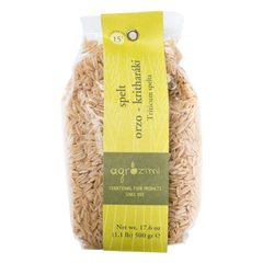 Agrozimi Spelt Orzo Kritharaki 17.6oz (500g)