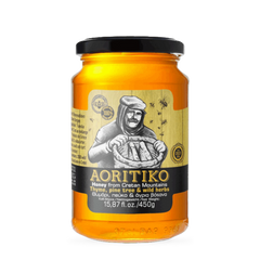 Aoritiko Cretan Honey Thyme, Pine Tree and Wild Herbs Glass Jar 15.9oz (450gr)