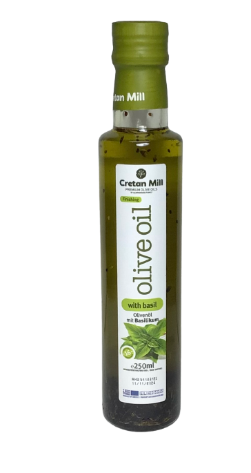 Cretan Mill Finishing Olive Oil with Basil