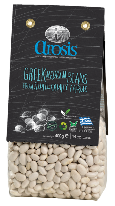 Arosis Greek Medium Beans, 14 oz (400 g)