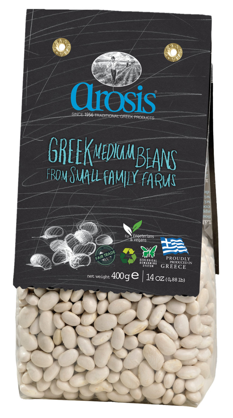 Arosis Greek Medium Beans, 14 oz (400 g)