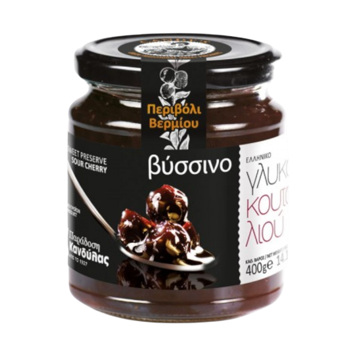 Kandylas-Sweet Preserve Sour Cherry Glass Jar 14.1oz (400gr)