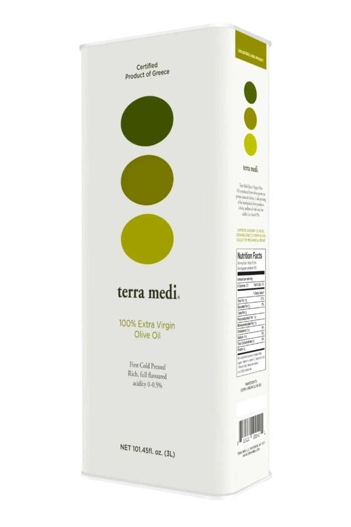 Terra Medi-Greek Extra Virgin Olive Oil 3 Liter Tin