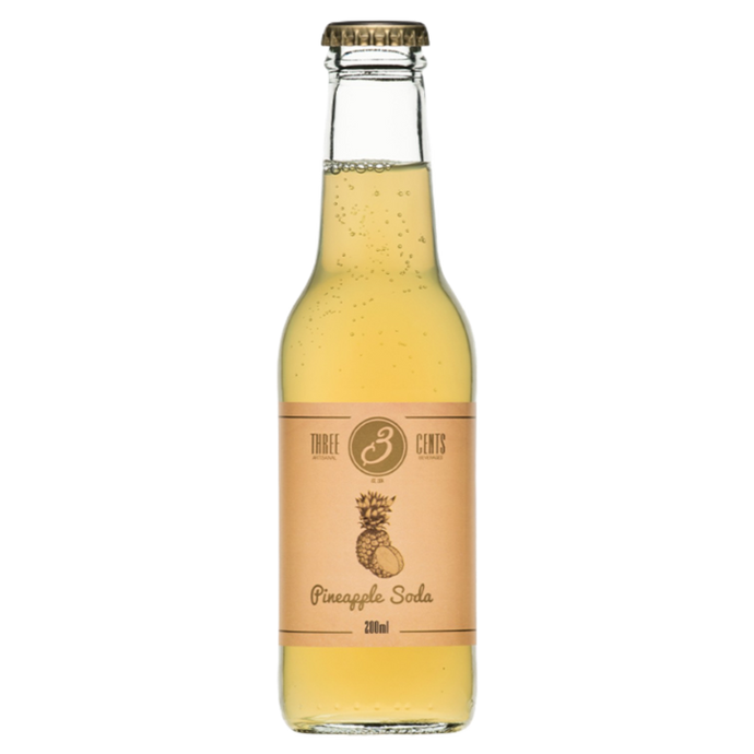 Three Cents Pineapple Soda 6.76 oz (200ml)