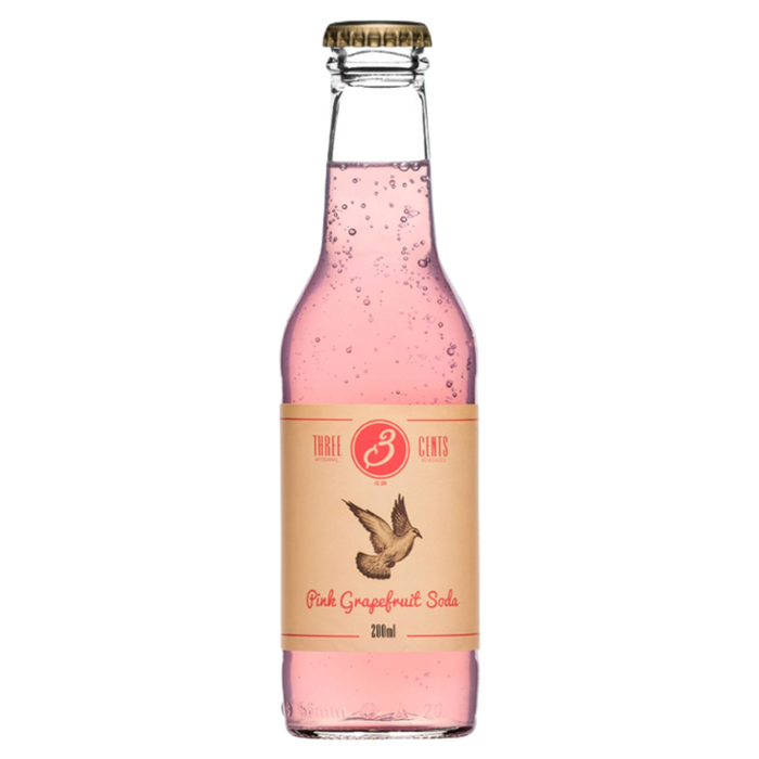 Three-Cents Pink Grapefruit Soda 6.76 oz (200ml)