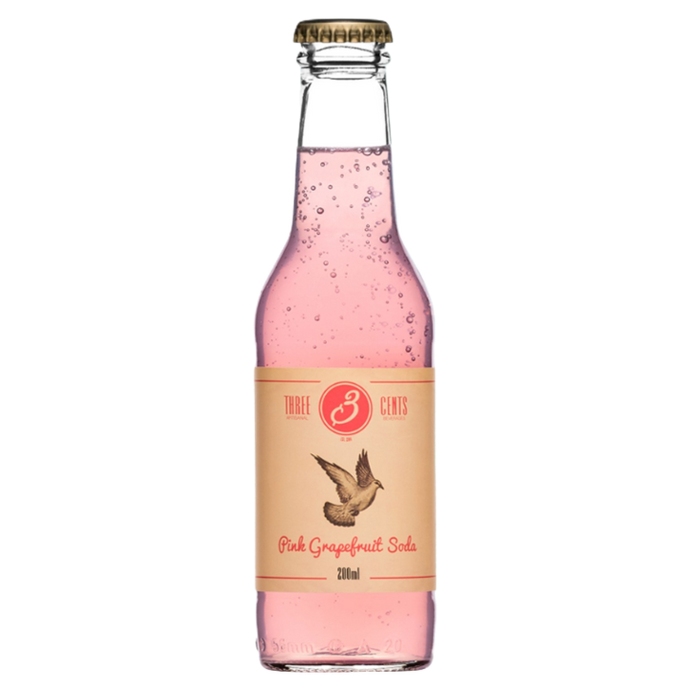 Three Cents Pink Grapefruit Soda 6.76 oz (200ml)