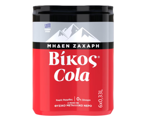 Vikos Cola Zero Can 6 x 11.16oz (330ml)