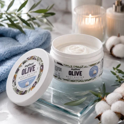 Mythos Olive Cotton & White Flowers Nourishing Body Butter 200ml
