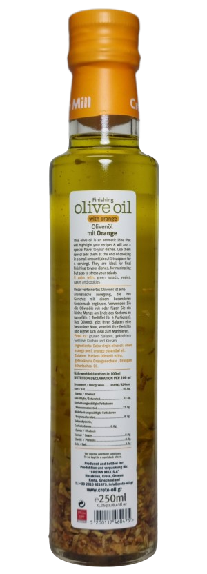 Cretan Mill-Greek Orange Olive Oil (Finishing)