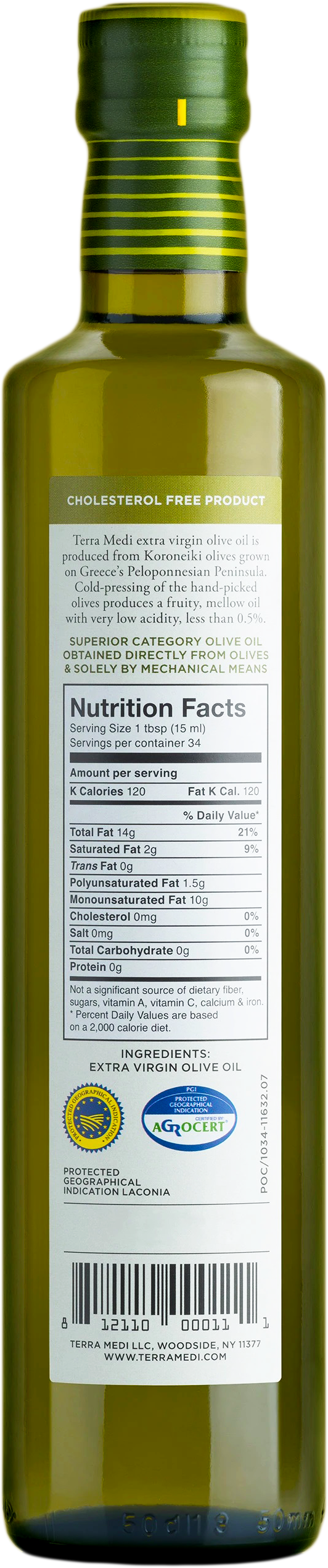 Terra Medi-Greek Extra Virgin Olive Oil 8.5oz
